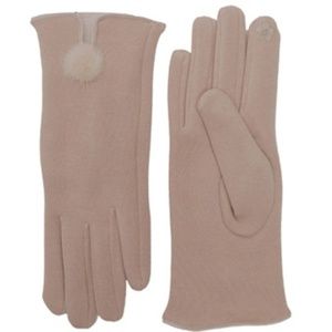 SOLID SOFT TOUCH SCREEN BEIGE GLOVES
